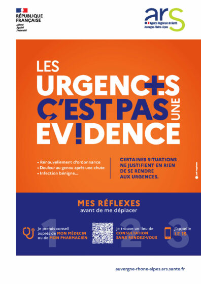 Campagne d&rsquo;hiver de l&rsquo;ARS : les urgences, c&rsquo;est pas une évidence !